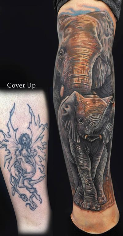 Tattoos - Elephant Tattoos - 62394
